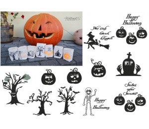 Stickserie ITH - Lichtbeutel Halloween